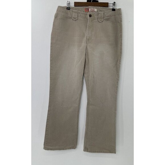 Vtg Faded Glory Women's Beige/Tan Denim Vintage Bootcut Jeans Size 14 Flaws, Y2K - Picture 1 of 13